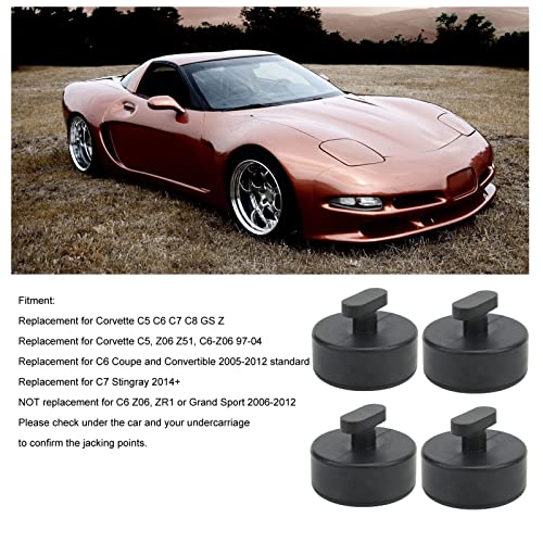 Image of KIMISS Jack Pads for Corvette C5 C6 C7 C8 GS Z, 4PCS Rubber Support Pucks, Larger Static Friction Lifting Blocks, Jack Pad Adapter