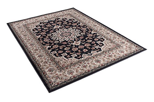 Carpeto Orientteppich Teppich Schwarz 300 x 400 cm Medaillon Klassisch Muster - Wohnzimmer Schlafzimmer Esszimmer – Bild 6