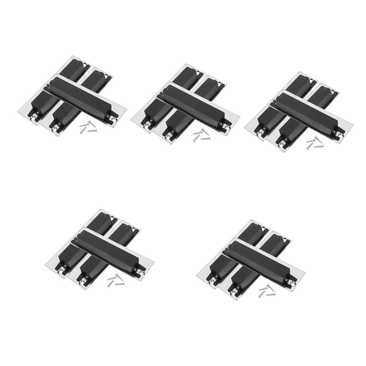DOITOOL 5 Ensembles Accessoires De Serrure De Porte Protection Porte Protection Portiere Bouton De Porte Garage Remplissage De Gâche De Porte Renfort De Porte Abdos Silver 3 Pièces * 5