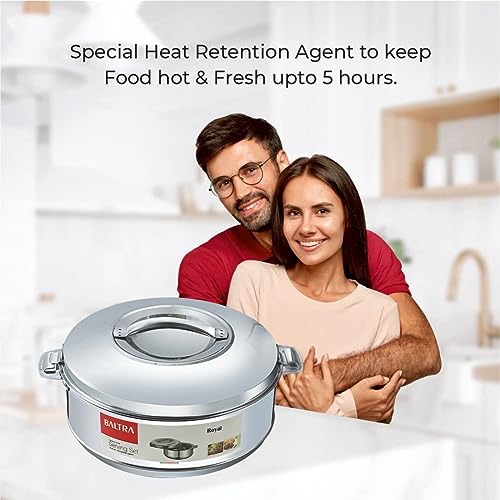 Image of BALTRA Royal Casserole Stainless Steel Hot Case /Box /chapati Stainless Steel Roti Case 5000ml