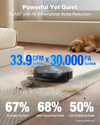 Image of ECOVACS DEEBOT T90 PRO OMNI Robot Vacuum Cleaner with Mop,30,000Pa Blast Suction,PowerBoost Charging,Instant Self-Cleaning OZMO Roller Mop,TruEdge Deep Edge Cleaning,AI Obstacle Avoidance