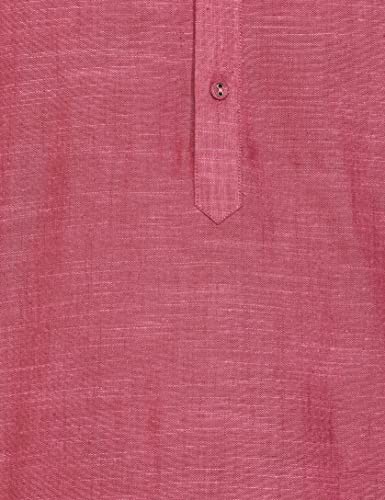 Image of Amazon Brand - Symbol Men's Solid Cotton Slub Short Kurta (Regular Fit)