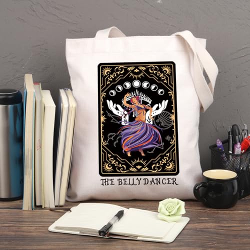 BDPWSS Belly Dancer Gift Belly Dancing Tote Bag Dance Lover Gift The Belly Dancer Tarot Cards Travel Pouch For Dancer Bag3