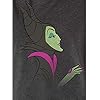 Disney Womens T-Shirt Maleficent Print Villain (Charcoal, Medium)