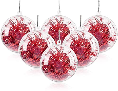 Uten 20Pcs Transparent Christmas Balls, DIY Fillable Ornaments Decorations