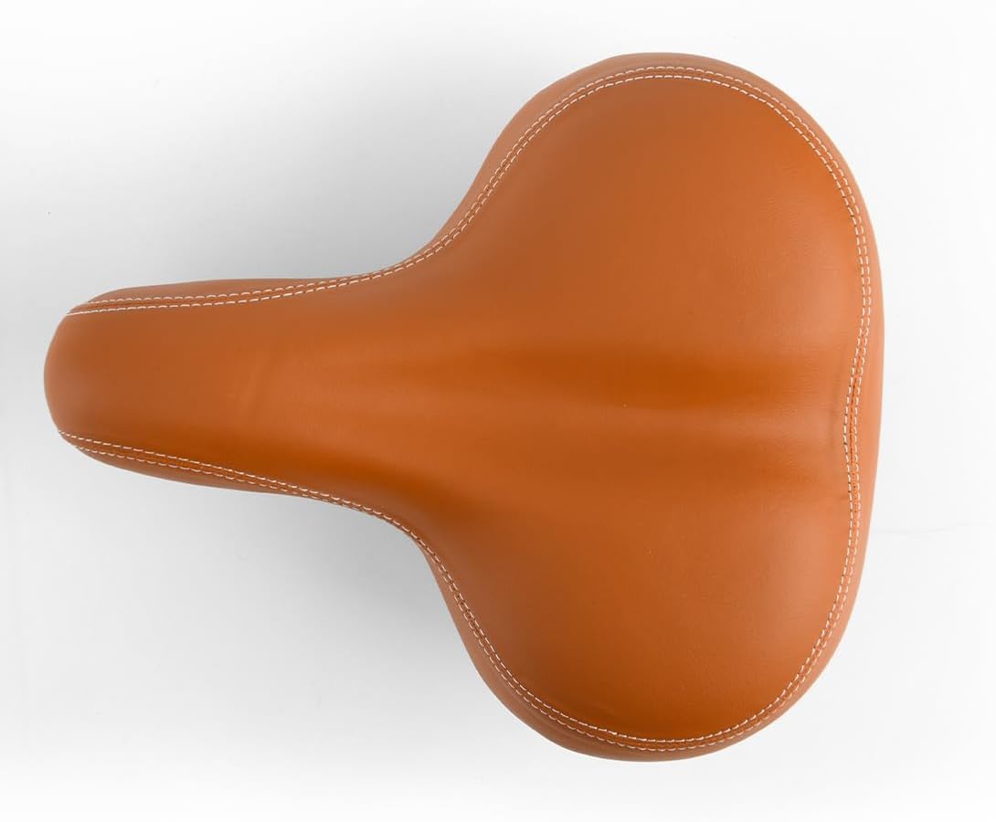 EIRONA ike Bike Saddle -Bicycle Saddle Bike Seat Cycling Cushion Pad Shockproof Design Big Bum Extra Comfort Brown