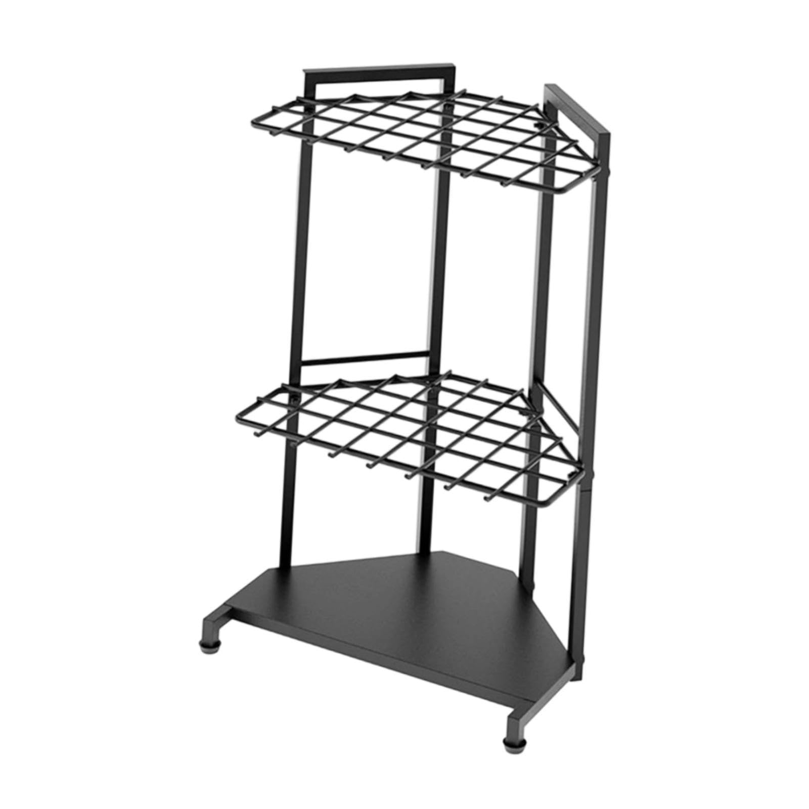 Soporte Metálico Para Herramientas De Jardín | soporte robusto, tres niveles, capacidad para herramientas largas, ideal para garaje