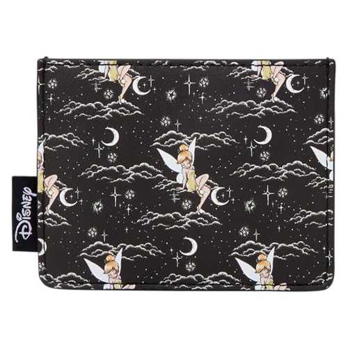 Loungefly Disney: Tinker Bell - Pixie Dust - Night Sky Card Holder with 3 Card Slots - Great for Kids & Adults - Collectible Wallets