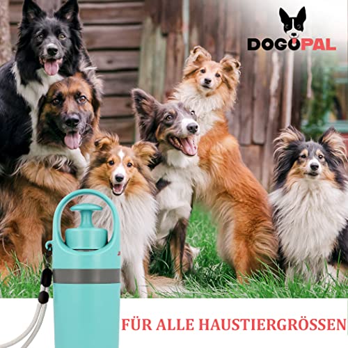 DOGOPAL 360 Hundekotgreifer mit Kotbeutelspender - Moderne Hundekotschaufel mit Hundekotbeutelspender - Pooper Scooper - Einfaches Aufsammeln von Hundekot für kleine, mittlere & große Hunde
