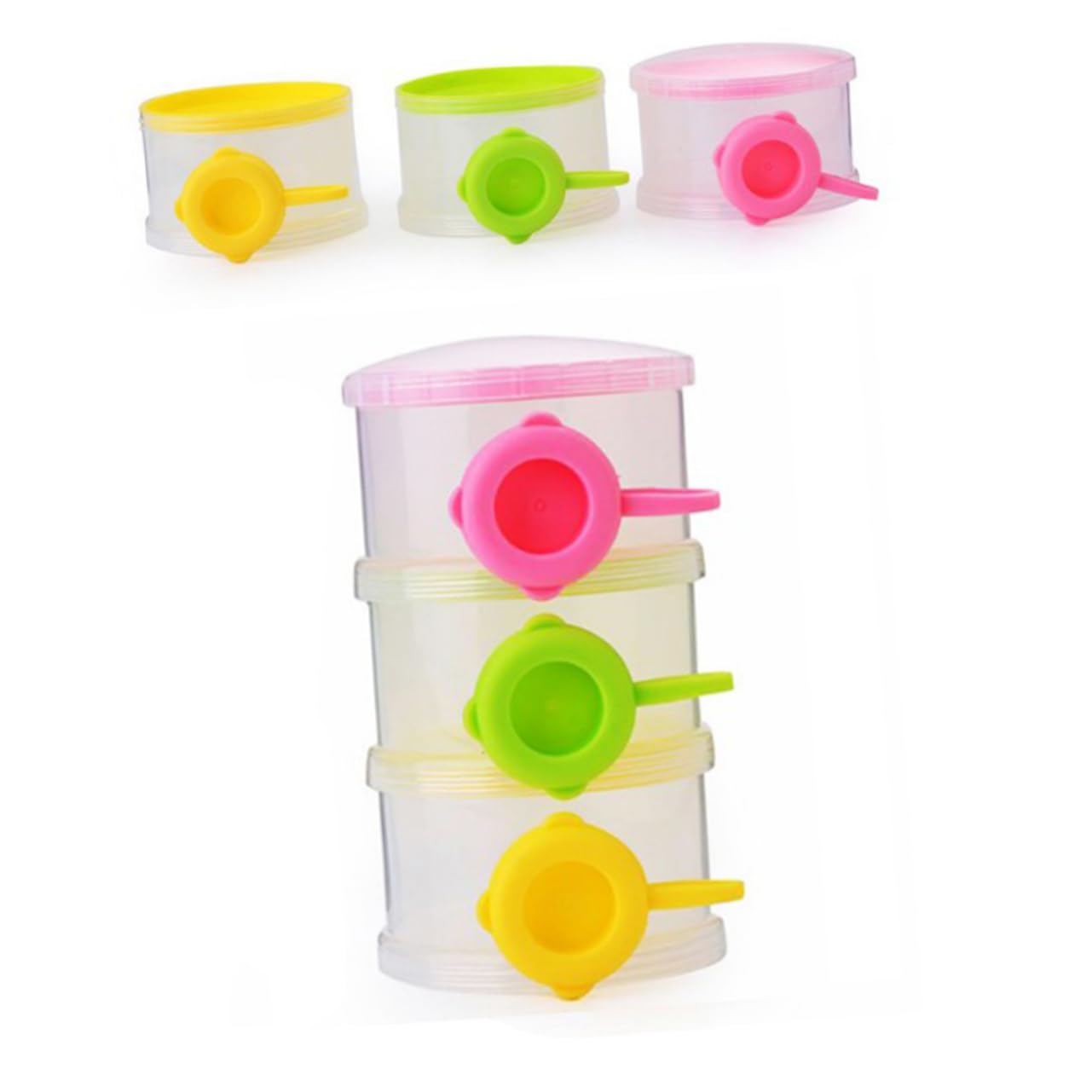 Milisten Travel Formula Dispenser Box Milk Powder Dispenser Feeding Container Sections for Outdoor