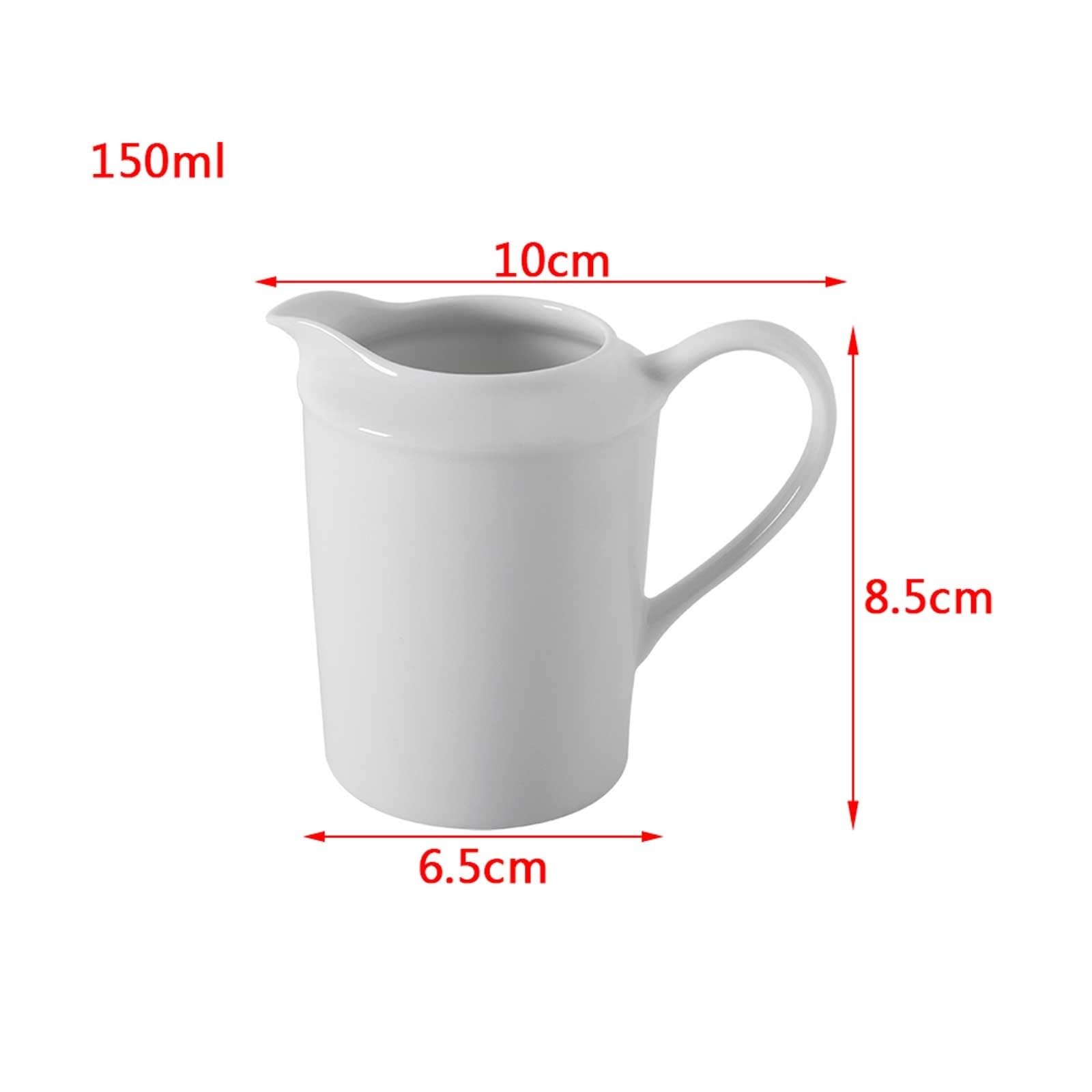 milchkännchen aus keramik Weißer Saucenkrug aus Keramik, Saucenkrug aus Porzellan for Bratensoße und Salatdressings fleischsaft sauciere(150ml)