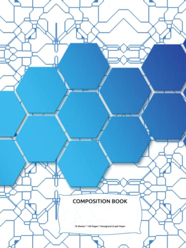 Hexagonal Graph Paper Composition Notebook: Organic Chemistry & Biochemistry Study, 1/4 inch hexagons image 4