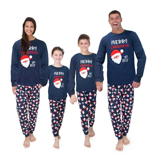 GRPSKCOS Christmas Pajamas for Family Christmas Matching Family Pyjamas Set Xmas Santa Claus PJs for Mens Womens Adults Kids