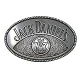 Jack Daniels Brand Old No. 7 Oval Scroll Silver Belt Buckle - 5046JD