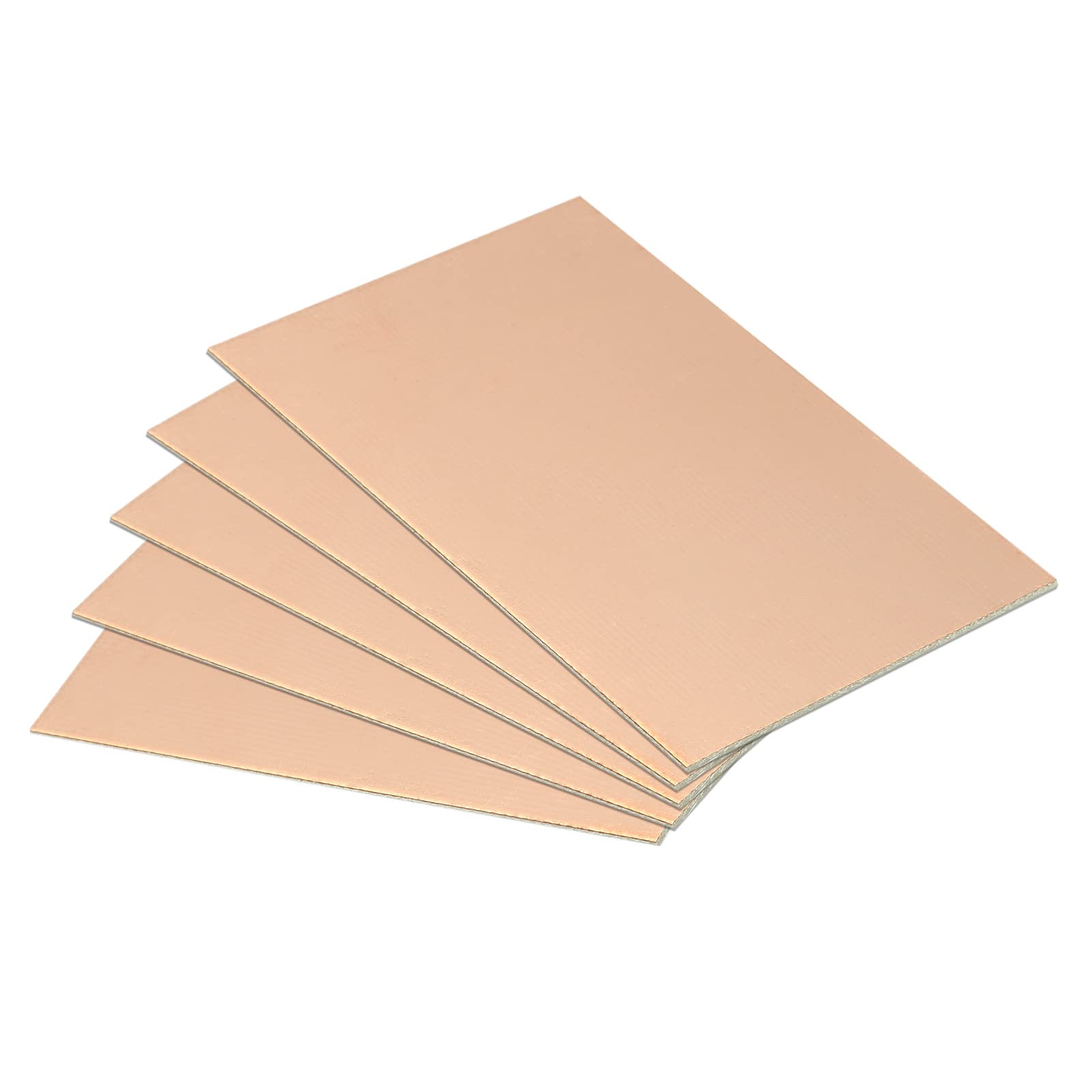 PATIKIL FR4 Laminato Rivestito in Rame a Lato Singolo PCB, 5 Pezzi 70 x 50 x 1,2mm Circuito Prototipo Universale Placcato in Rame