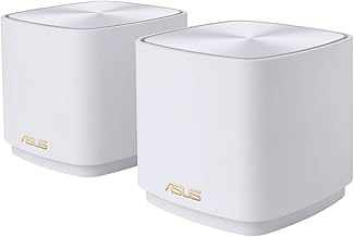 ASUS ZenWiFi XD4 Blanc - Pack de 2 - Système Wi-FI 6 AX Mesh, Double Bande (2,4 GHz / 5GHz), 1800 Mbit/s, 400m2, AiProtection avec TrendMicro à vie, Ports WAN/LAN