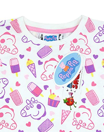 Peppa Pig Girls T-Shirt I Pastel George Pig Top for Kids4