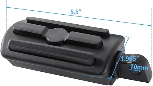 Miniatura 5 de TCT-MOTORPARTS Kit de montaje de clavijas de pie ajustables en ángulo largo para Harley Touring Road King Street Electra Glide Sporster Dyna