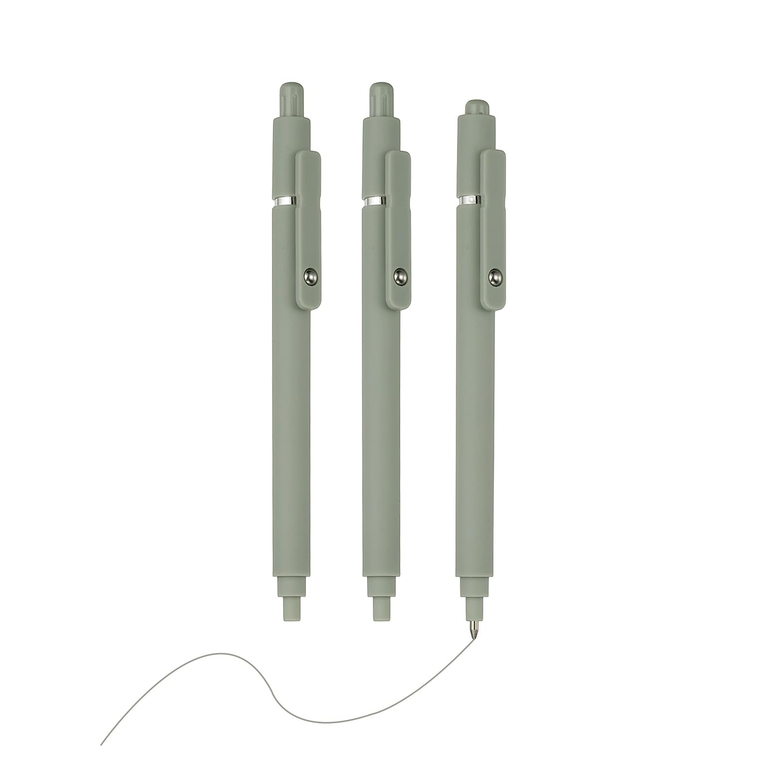 PATIKIL 3 Pack Retractable Pens 0.5mm, Dark Green Gel Ink Pens Retractable Ballpoint Pen Fine Point Smooth Writing Cute for Office Home Supplies Gifts, Dark Green