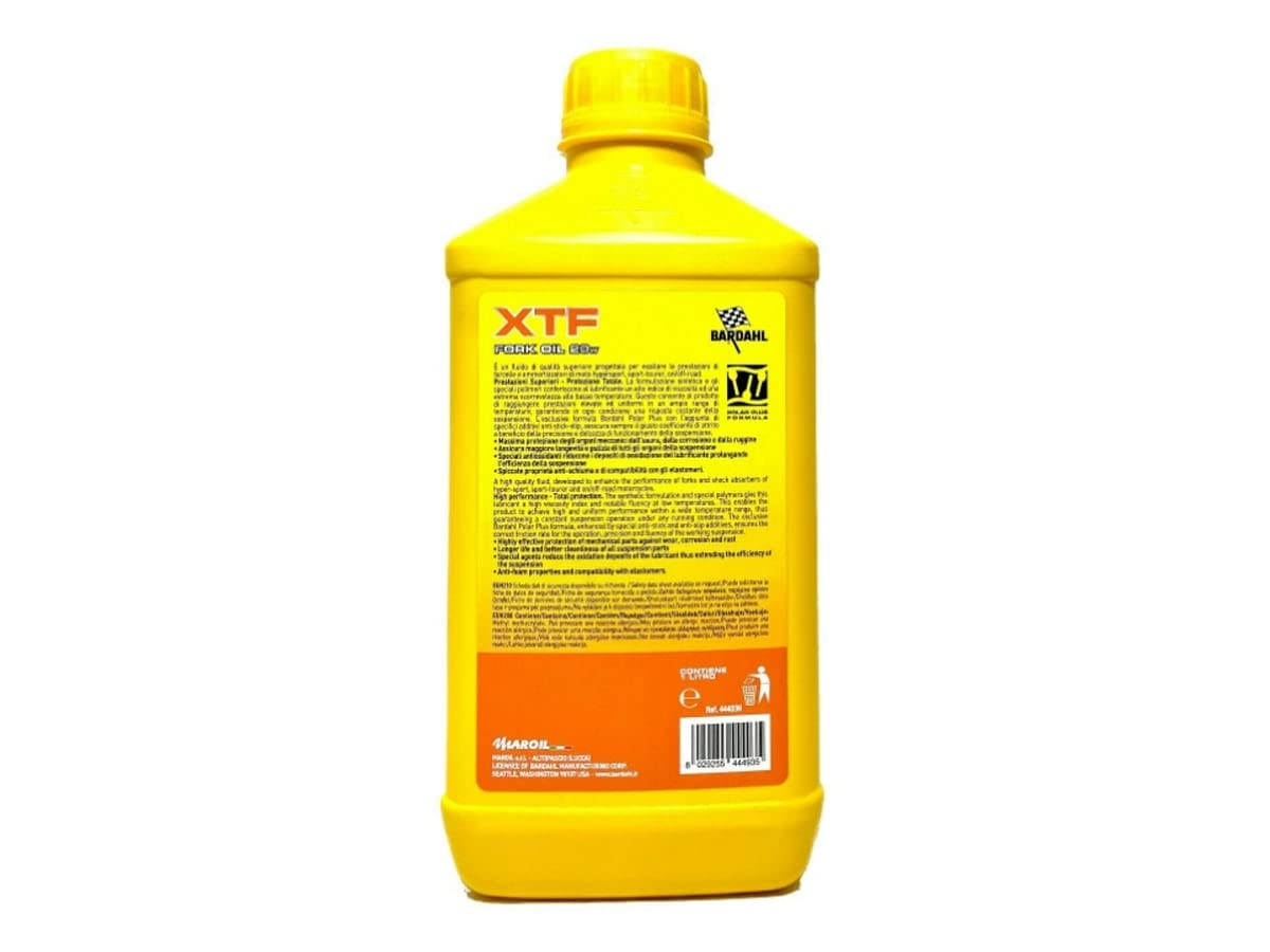 Bardahl XTF Fork Oil, Olio Sintetico per Forcelle, Confezione da 1 Litro (SAE 20W)