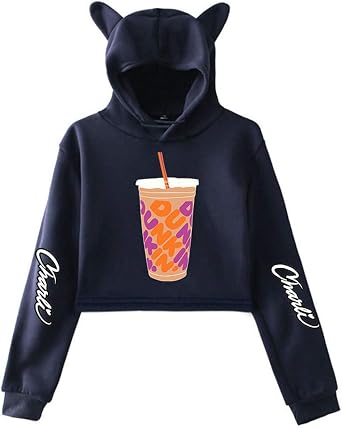 El fin de Harajuku Charlie Damelio Merchandising Jugo de cintura Alta  Sudaderas con capucha de la Sudadera de Manga Larga en el Ombligo de las  Mujeres Crop Tops Niñas Blusas Chaquetas Casual 