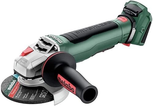Metabo Amoladora angular inalámbrica de 18 V de 4-12 pulgadas5 pulgadas  Solo herramienta - Sin batería  Motor sin escobillas  Características de