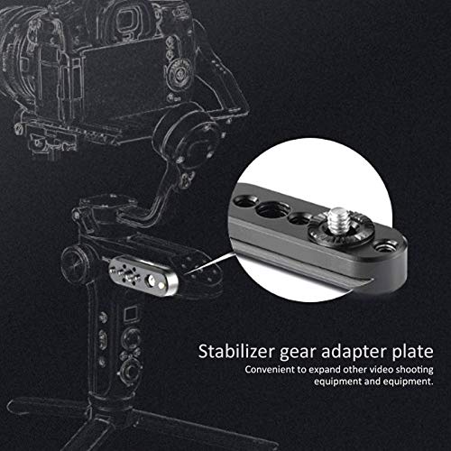 Image of Qiilu Alloy Stabilizer Accessories Extension Tube Camera Stabilizer Expansion Plate Gear Adapter Board for WeeBill S - Black