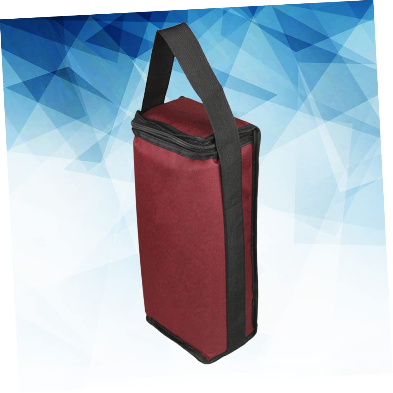 SOLUSTRE à vin pour 2 bouteilles, parfait pour les voyages, le camping et les pique-niques, de voyage avec séparateur et bandoulière pratique, rouge, m
