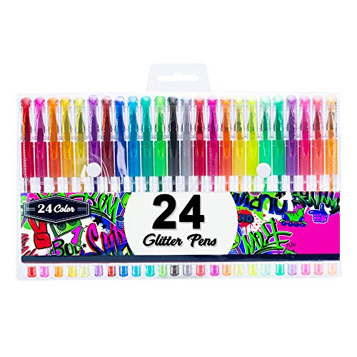 12 penne gel glitterate, punta da 0,8 mm; 150% di inchiostro in più, libri da colorare per adulti, disegno, scarabocchi, artigianato, album di ritagli, bullet journaling - Italia
