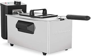 Orbegozo FDR 33 Friteuse 3 L thermostat réglable, panier avec poignée rabattable, couvercle avec fenêtre et filtre anti-odeurs, 2000 W