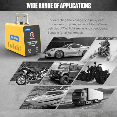 Image of Automotive Smoke Machine Leak Detector,Evap Vacuum Smoke Diagnostic Tester,Pipeline Fuel Leakage Detector Compatible with 12V Cars, Trucks, Motorcycle, ATV, Boats, Snowmobiles