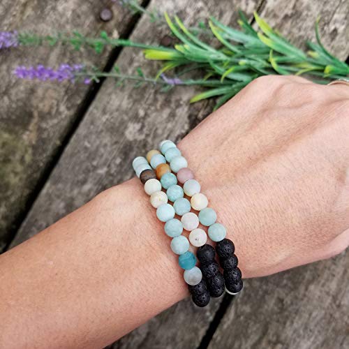 Comfy Yoga - Essential Oil Bracelet - Aromatherapy Bracelet - Lava Stone Bracelet or Necklace - Handmade Yoga Jewelry - Oil Diffuser Wrap Bracelet - Gift for Women4