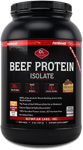 Olympian Labs Aislamiento de proteína de res 085oz de proteína sin BST apto para macro-micronutrientes biodisponible 32 onzas chocolate