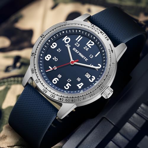 Image of Mens Watches Easy to Read Waterproof with Silicone Strap for Men 24-Hour Military Time Tactical Casual Wristwatch