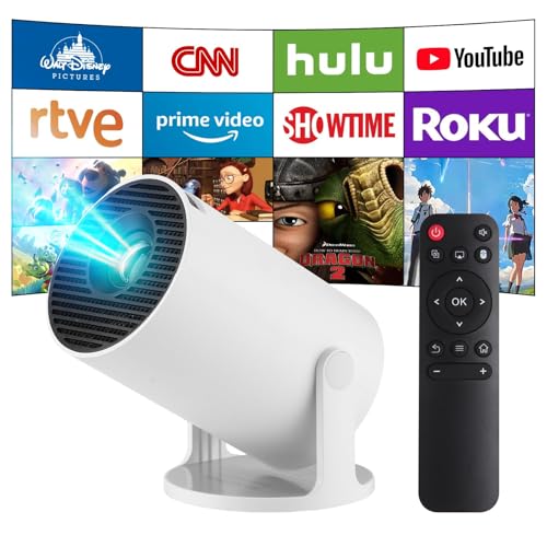 Mini proyector, 4K Smart Home Cinema Proyector con Android 11, 2.4/5G Dual WiFi6, Bluetooth 5.4,...