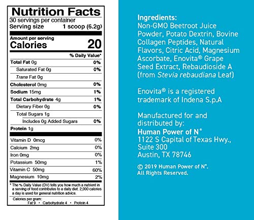 HumanN SuperBeets Collagen Concentrated Non-GMO Beetroot Healthy Skin Supporting Supplement (Cherry Berry Flavor, 6.56-Ounce,1-Pack) - Thumbnail 6