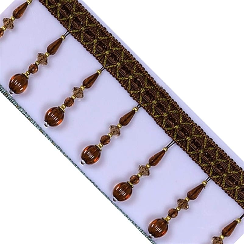 Décoration de pompon exquise, perles suspendues tressées, garniture de rideau de 4 mètres, perles suspendues tressées, frange de gland, nappe pendentif frange bricolage (couleur : 5) (couleur : 5) (
