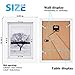 Egofine 5x7 Picture Frames Set of 4, Made of Solid Wood Covered by Plexiglass 3.5x5 and 4x6 with Mat or 5x7 without Mat, for Table Top Display and Wall Mounting Photo Frame White