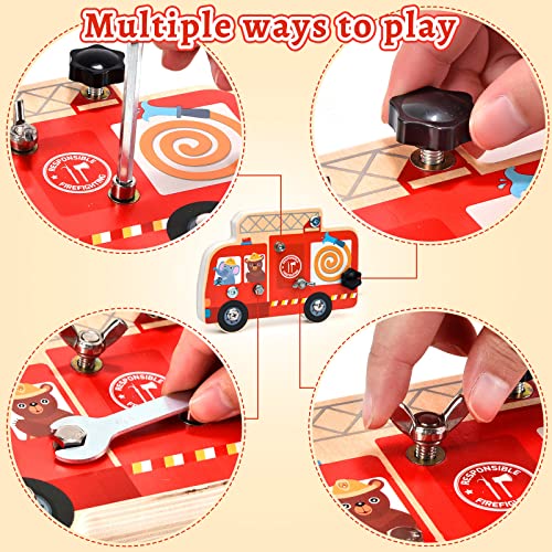 Atoylink Montessori Spielzeug ab 3 4 5 6 Jahre Holz Schraubbrett für Kinder Motorikspielzeug Motorikbrett Holzspielzeug Lernspielzeug Geschenke für Kinder Jungen Mädchen - Image 5