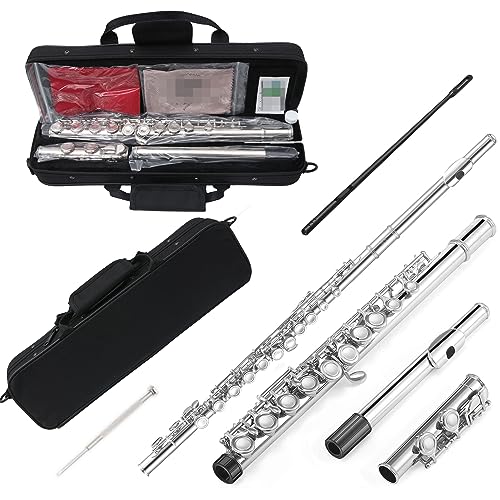 16 Hole Flute C key Flute With Rod Case Gloves Cleaning Closed Hole Flute Suitable for beginners, students, adults, and professionals