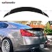 WheelX Rear Trunk Spoiler Compatible with 2008-2015 Infiniti G37 Q60 Coupe, Duckbill Spoiler Fits for 08-15 2 Door, High Kick Spoiler Wing Lip (Glossy Black)