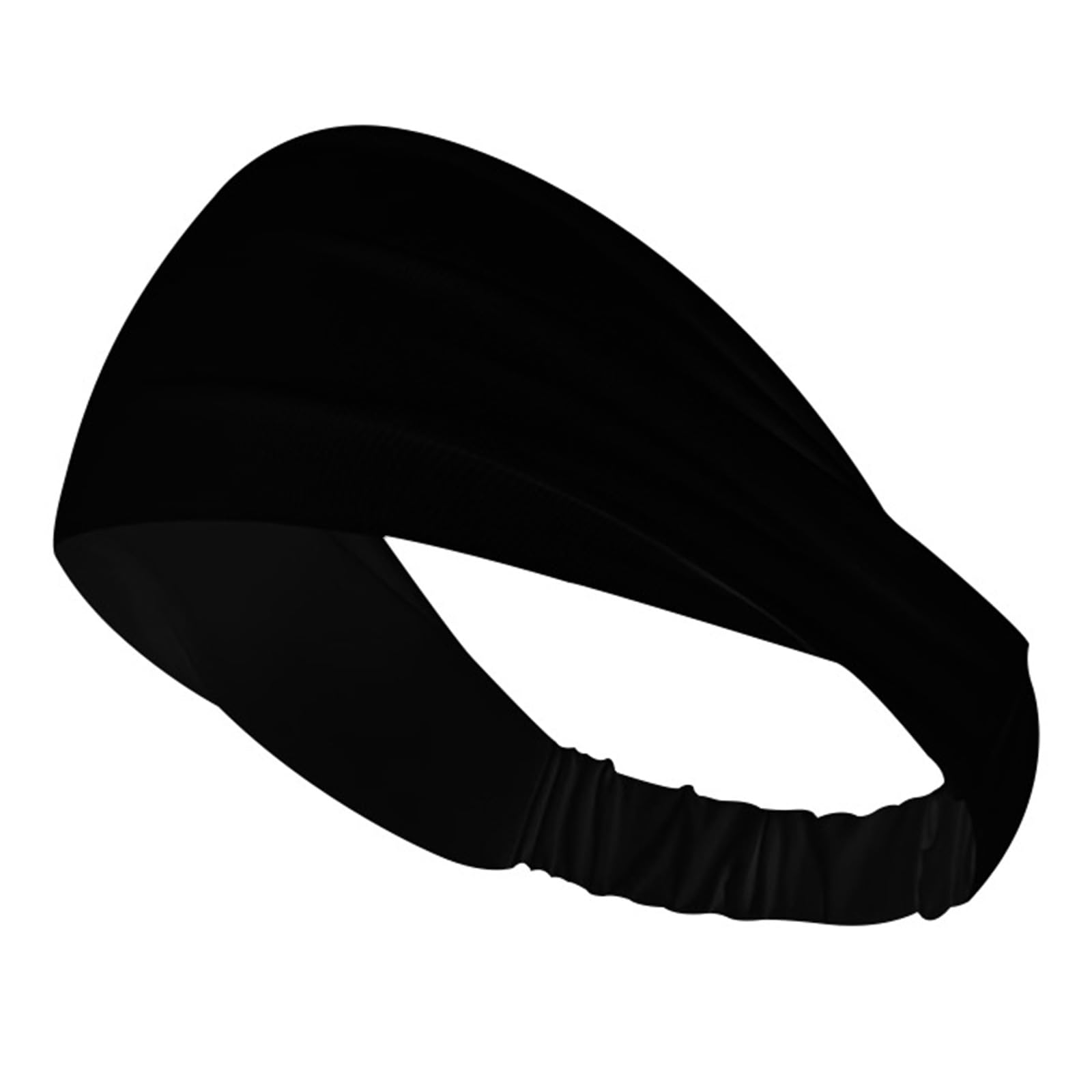 Zeizafa Women's Black Sports Headbands For Sports Hairbands, Elastic Wide Headbands, Workout Yoga Sports Sweatbands Cooling Hairband