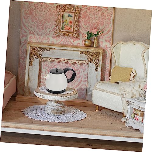 NUSITOU Casa De Boneca Chaleira Elétrica Em Miniatura Chaleira De Café Brinquedos Casa De Boneca E Á