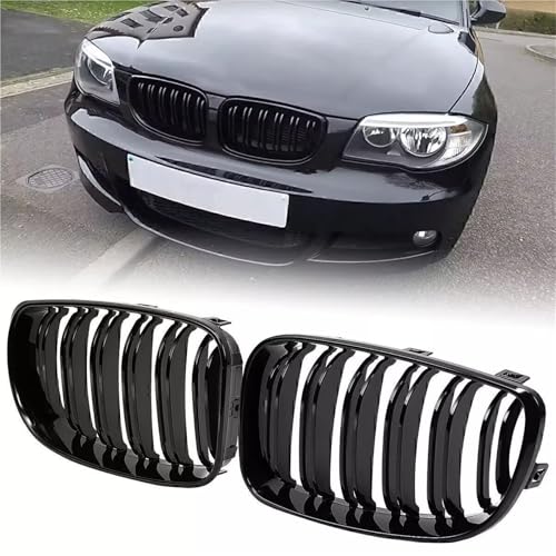 Calandre double ligne noir brillant pour BMW Série 1 E87 2008-2011