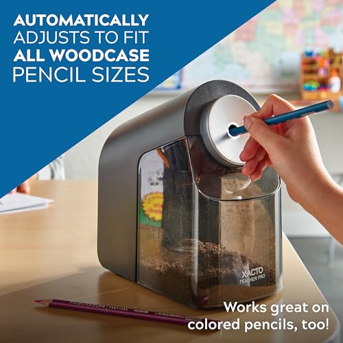 X-ACTO Electric Pencil Sharpener Heavy Duty Pencil Sharpener for School Black 1 Count