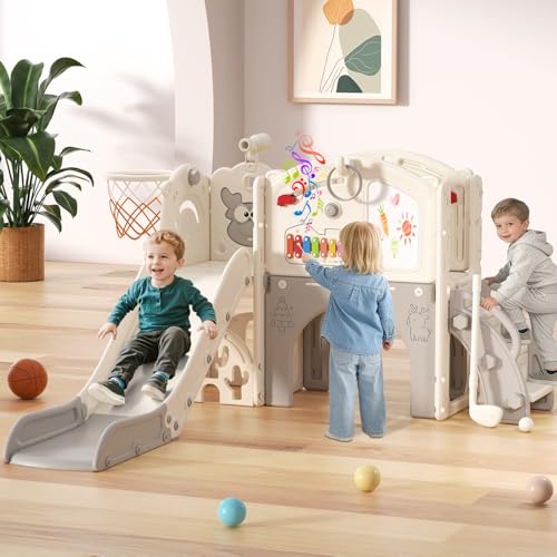 BIERUM Toddler Slide Set 13 in 1 Kids Indoor Outdoor Slide for Toddler 1-3