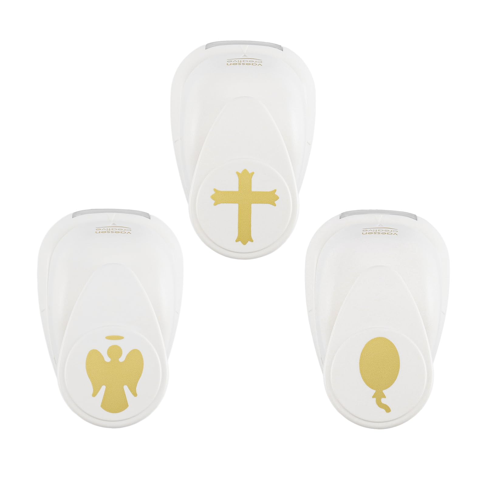 Vaessen Creative Craft Paper Punch Communion 3 Pcs - Cross, Angel, Balloon - for Crafting and Card Making