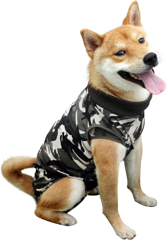 Arabest Recovery Shirt for Abdominal Wounds, Dog Surgery Recovery Snugly Suit, Anti Licking Wounds Suit for Small Dogs