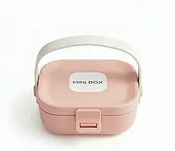 Mini Porta-Joias Portátil Com Espelho, Estojo Organizador De Brincos, Colares E Anéis, Caixa Em Plástico Rígido Com Bandeja De Silicone Removível, Alça Em Couro Sintético - Rosa