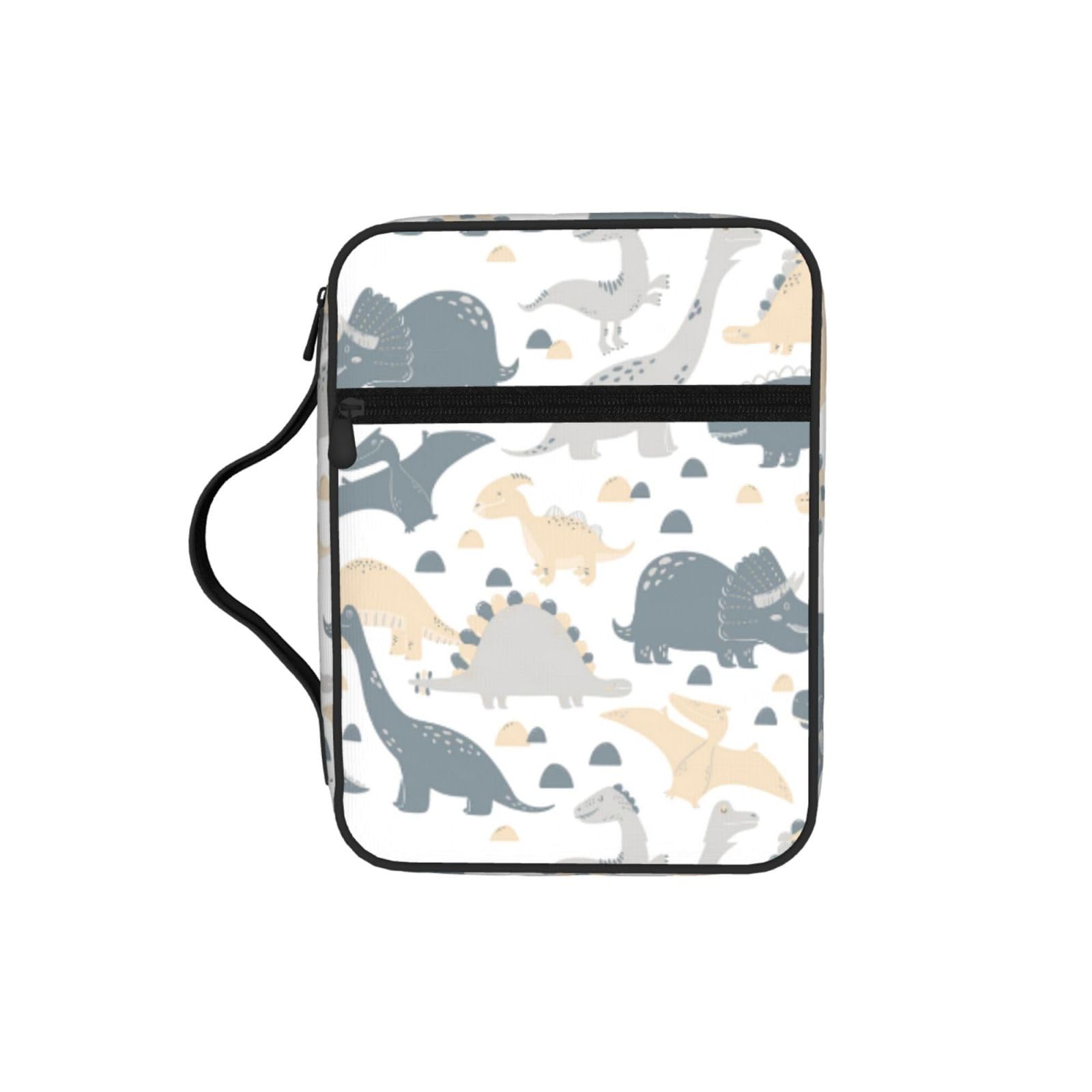 Cartoon Dinosaur Bible Cover Case Waterproof Bible Bag With Handle Organizer Storage Book Cover For Bible Study